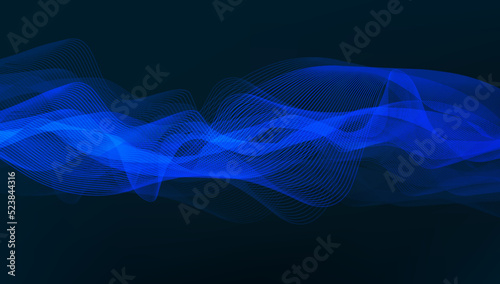 Dark Blue Digital Sound Wave Background,technology and earthquake wave diagram concept,design for music studio and science,Vector Illustration.