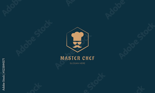 Master Chef Restaurant Logo Vector Design Template. Minimal Restaurant Logo Template