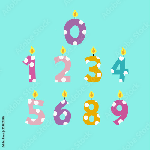 Cute Birthday Number Candle Set