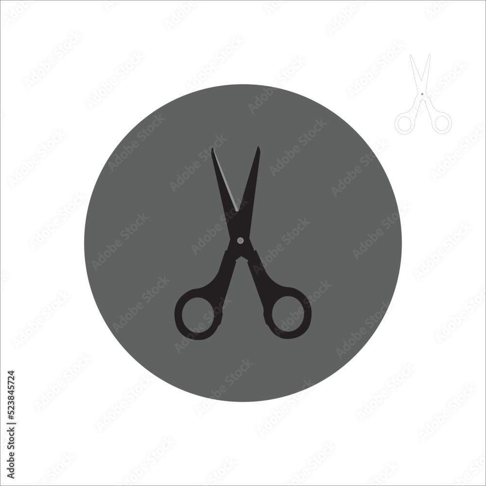 Scissors icon vector illustration template web Scissors icon vector illustration template web