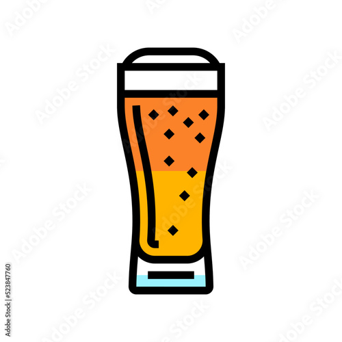india pale ale beer glass color icon vector illustration