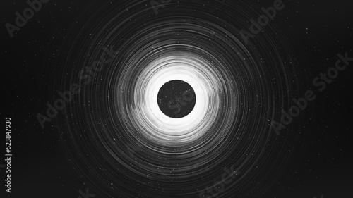 Black Spiral Black hole on Galaxy background with Milky Way spiral,Universe and starry concept design,vector