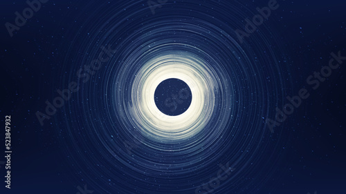 Dark Blue Spiral Black hole on Galaxy background with Milky Way spiral,Universe and starry concept design,vector