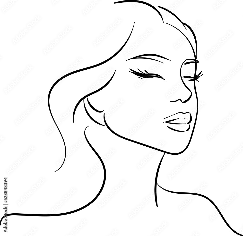 Line art of women feminine sketch line Line art of women feminine sketch line