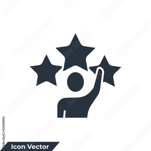 Motivate icon logo vector illustration. motivation symbol template for graphic and web design collection
