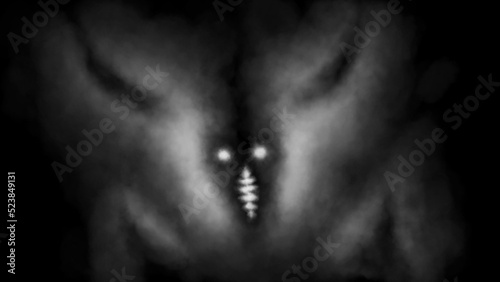 Fotografia Scary illustration of demon skull face