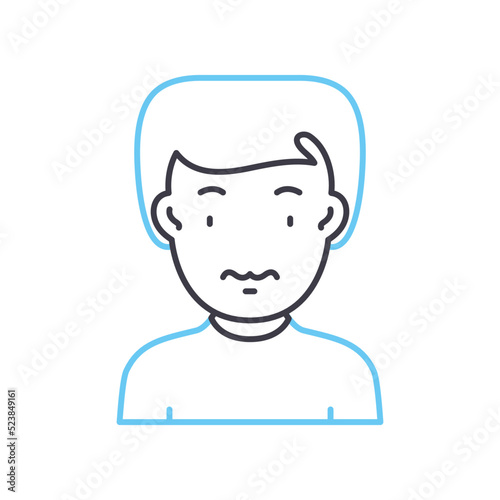 numb line icon, outline symbol, vector illustration, concept sign
