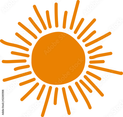 Minimalist boho abstract nature art shapes doodle sun