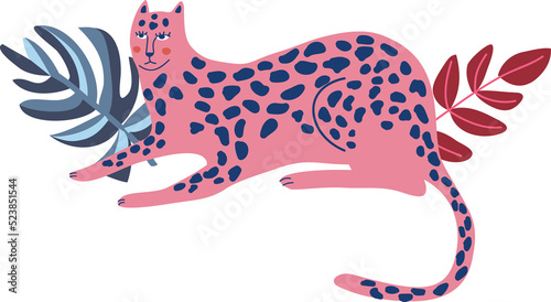 Canvas Print Cute safari wild animal ,illustration, african animals  kids, children clipart,
