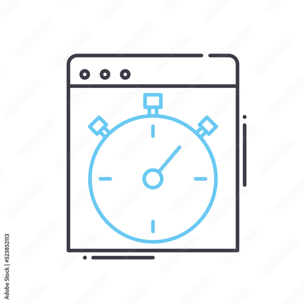 page performance line icon, outline symbol, vector illustration, concept sign page performance line icon, outline symbol, vector illustration, concept sign