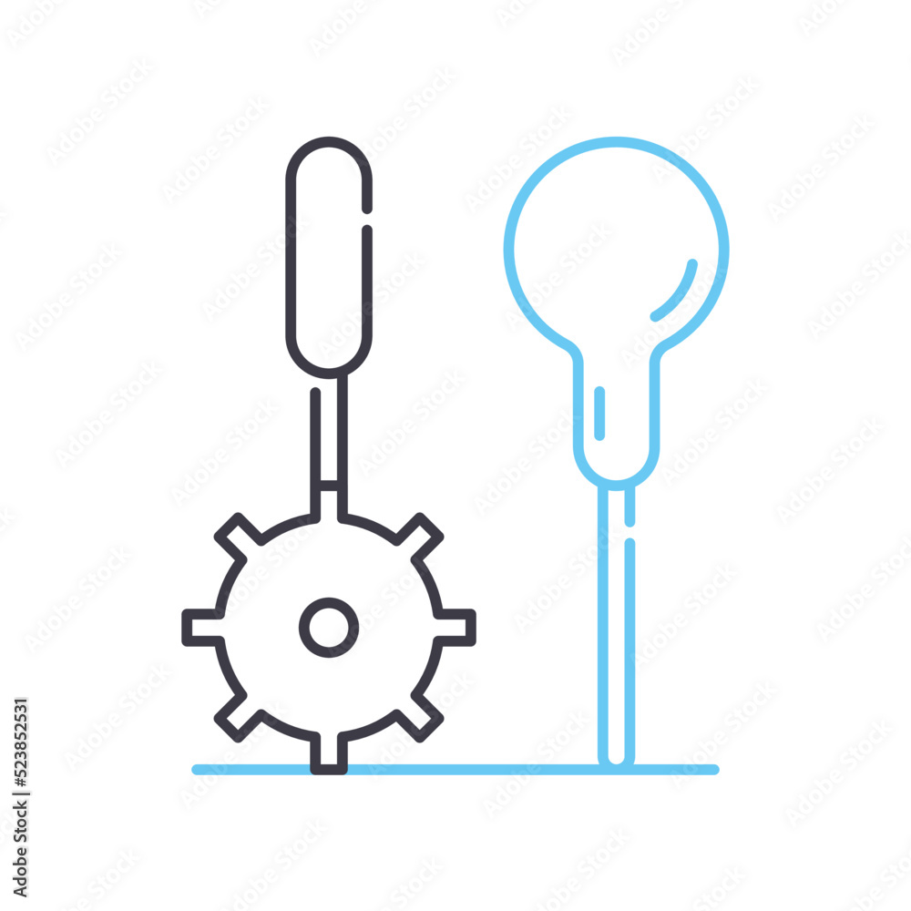 overstitch wheel line icon, outline symbol, vector illustration, concept sign overstitch wheel line icon, outline symbol, vector illustration, concept sign