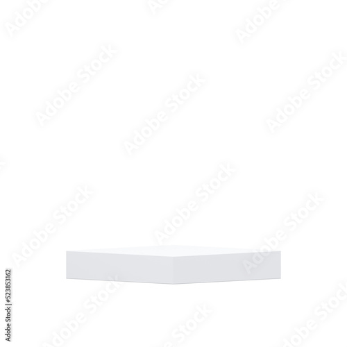 Wallpaper Mural 3d White Blank podium stand display. Minimalist pedestal or showcase scene for present product and mock up Torontodigital.ca