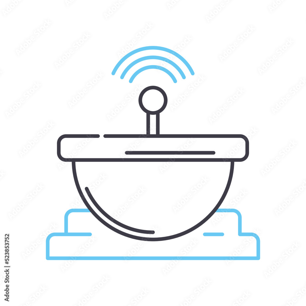 journalist line icon, outline symbol, vector illustration, concept sign journalist line icon, outline symbol, vector illustration, concept sign