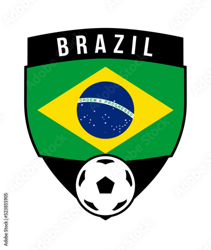 Brazil Shield Team Badge for Football Tournament