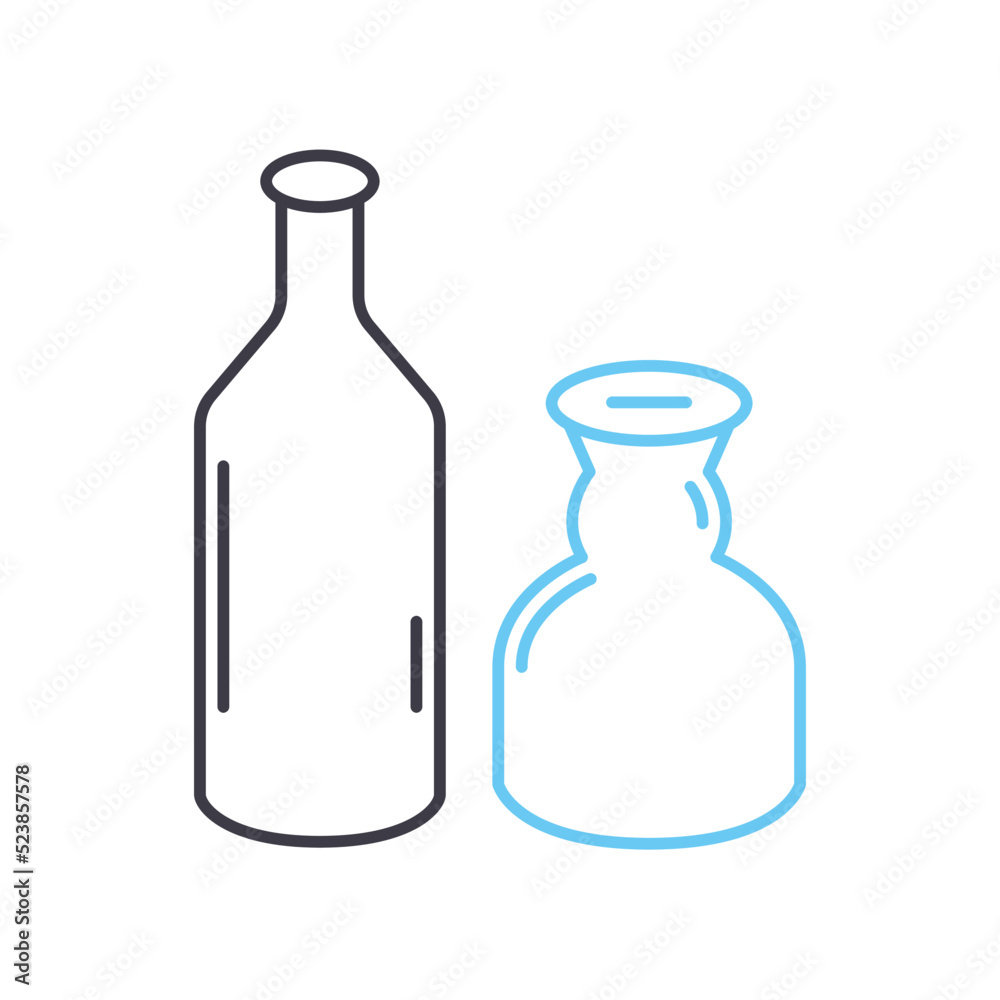 pottery line icon, outline symbol, vector illustration, concept sign pottery line icon, outline symbol, vector illustration, concept sign