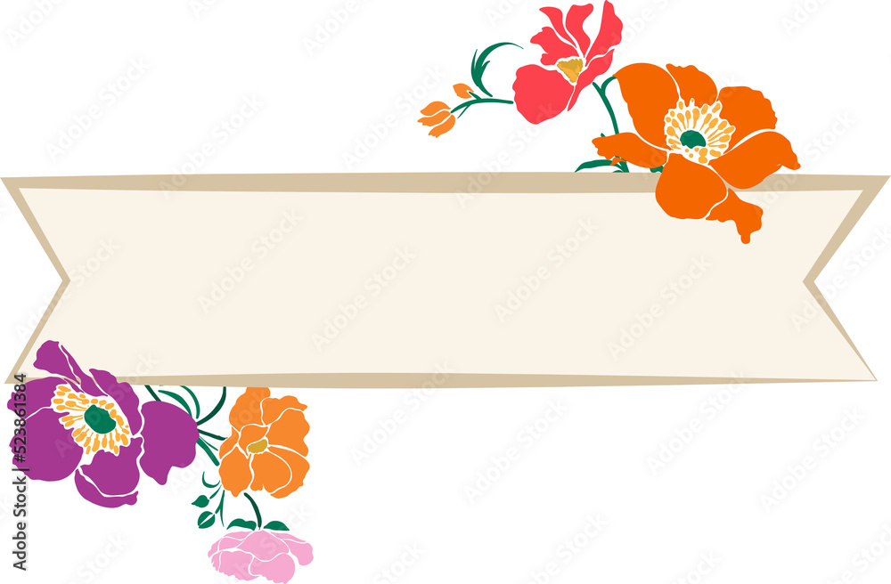 Ribbon banners ,Ribbon floral frame Ribbon banners ,Ribbon floral frame
