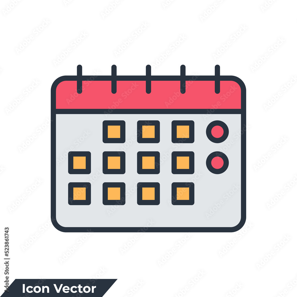 calendar icon logo vector illustration. calendar symbol template for graphic and web design collection calendar icon logo vector illustration. calendar symbol template for graphic and web design collection