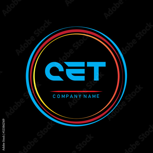 CET simple logo for company,CET t-shairt logo design,CET letter logo design on BLACK background,CET creative  letter logo design,CET letter logo design monogram icon vector