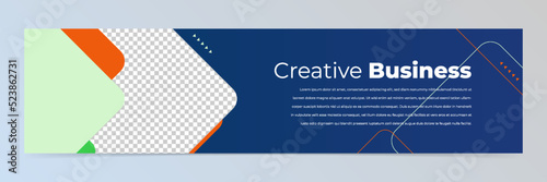 Modern abstract linkedin banner template	