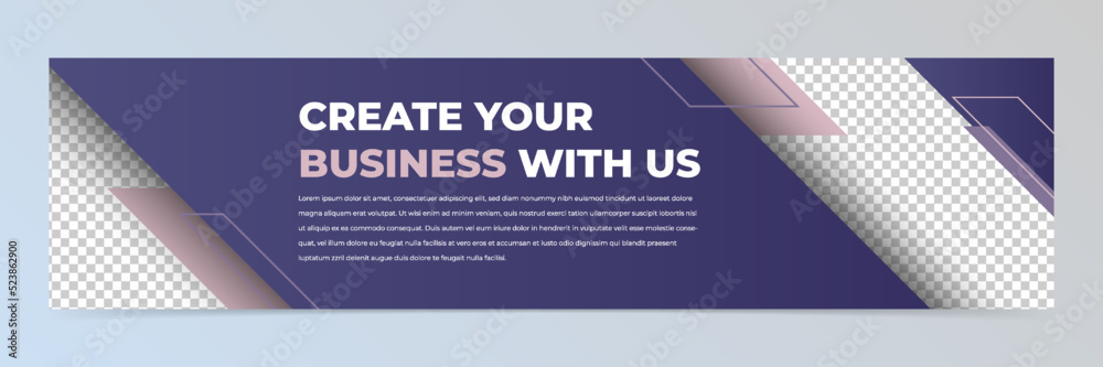 Modern abstract linkedin banner template Stock Vector | Adobe Stock