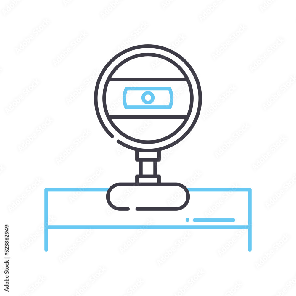 Fototapeta premium webcamera line icon, outline symbol, vector illustration, concept sign