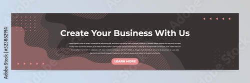 Modern abstract linkedin banner template	