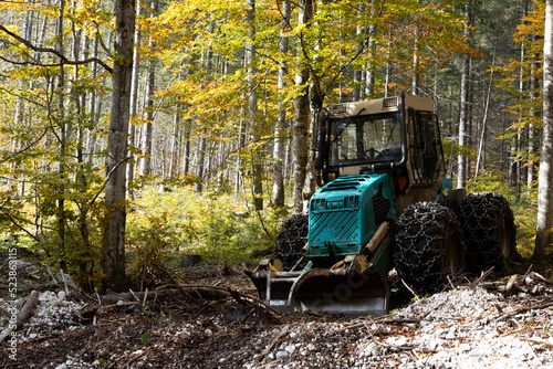 Woods Heavy Lumber Tractor Ready Copy space  no people