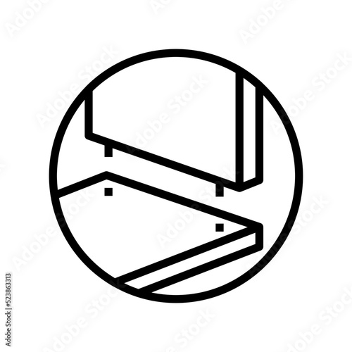 connect board assembly furniture line icon vector illustration