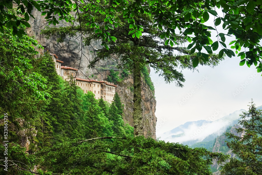 Sumela Monastery in Macka district of Trabzon city, Turkey -The monastery is one of the most important historic and touristic venues in Trabzon.