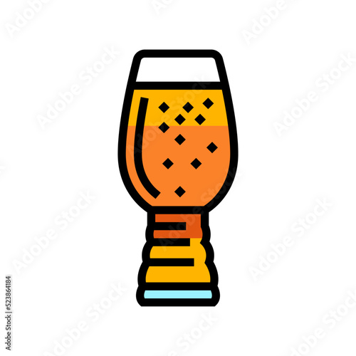 pale ale beer glass color icon vector illustration