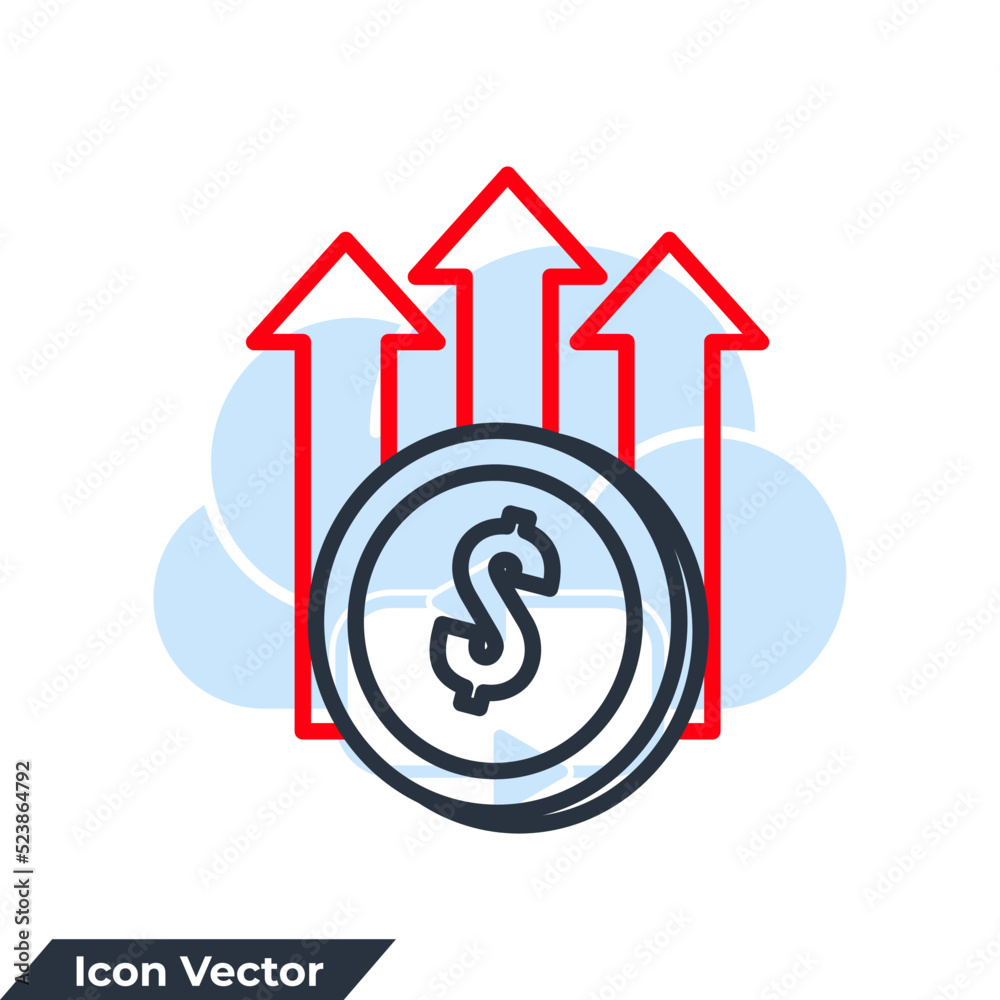 profit icon logo vector illustration. income growth symbol template for graphic and web design collection profit icon logo vector illustration. income growth symbol template for graphic and web design collection