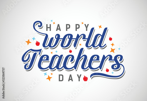 Happy world teachers' day vector illustration for poster, brochure, banner, and greeting card
