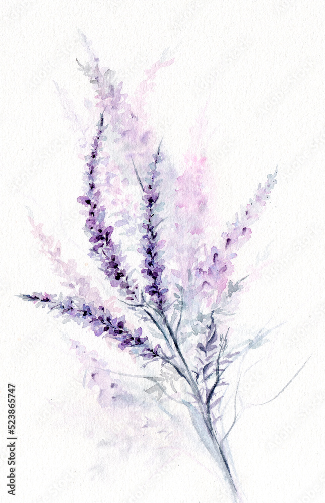 Naklejka premium Abstract art background with watercolor flowers. Not isolated