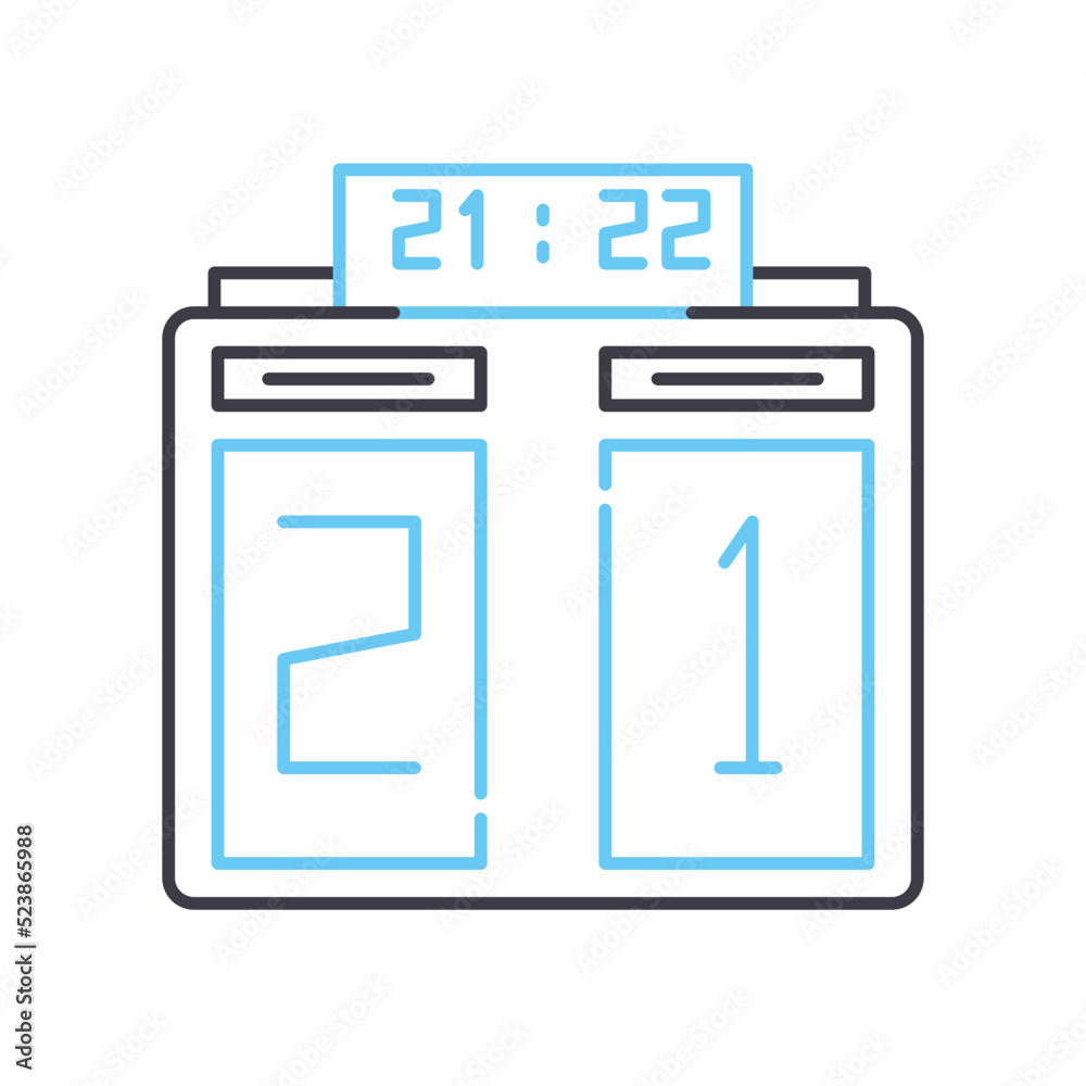 score table line icon, outline symbol, vector illustration, concept sign score table line icon, outline symbol, vector illustration, concept sign