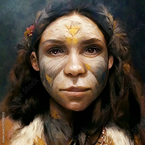 portrait of neanderthal woman