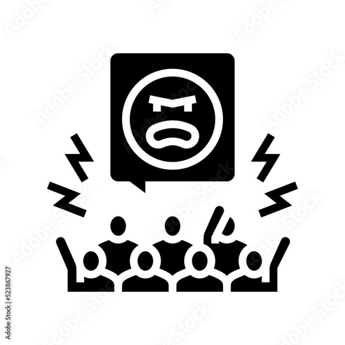 agression people glyph icon vector illustration
