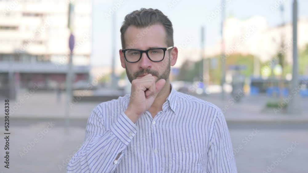 Portrait of Shocked Young Adult Man Wondering in Awe Outdoor Portrait of Shocked Young Adult Man Wondering in Awe Outdoor