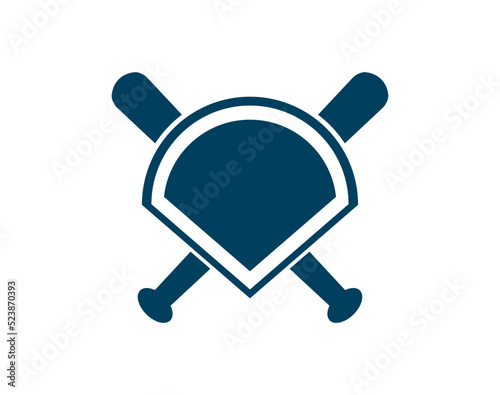 Baseball Home Plate Vector Icon. Vector Template Design. Silhouette. Playing. Home base. Sport. Baseball Diamond