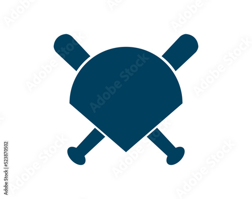 Baseball Home Plate Vector Icon. Vector Template Design. Silhouette. Playing. Home base. Sport. Baseball Diamond