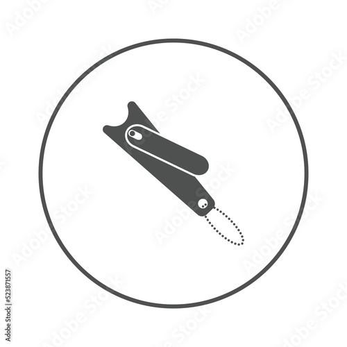 Beauty cosmetics nail clippers icon | Circle version icon |