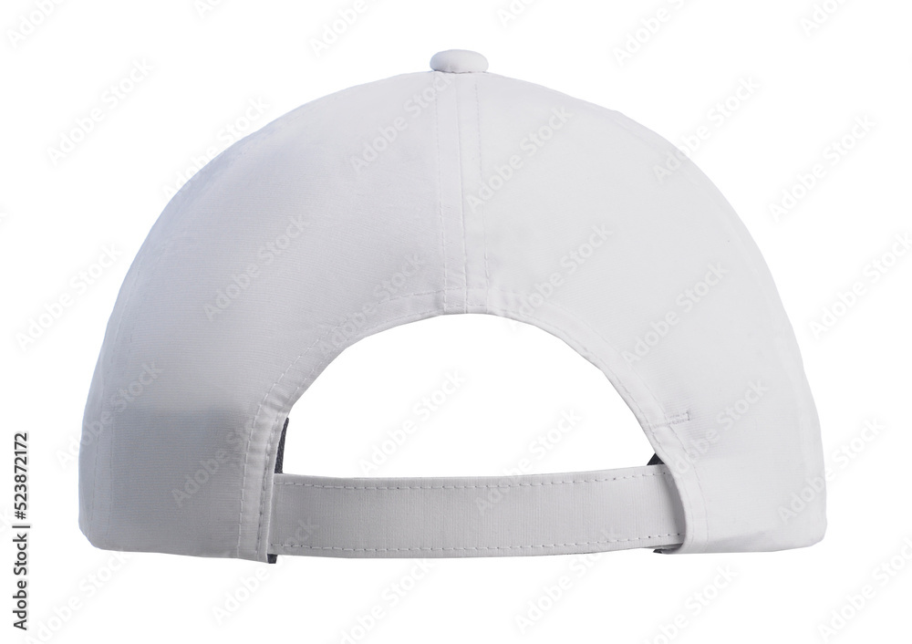 rear of white Baseball cap isolated in transparent png format Stock ...