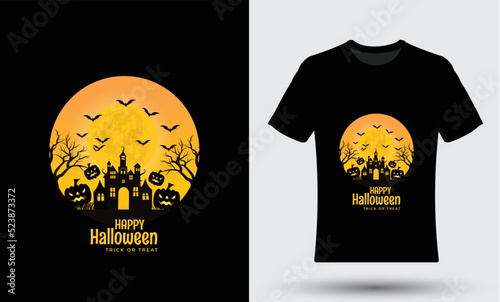 Beautiful and eye-catching Halloween T-Shirt design template 05