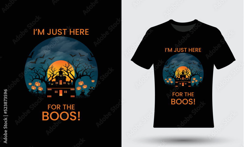 New t-shirt design Halloween design template 02