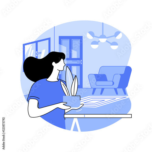 Home staging decor isolated cartoon vector illustrations.