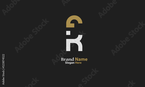Alphabet letters Initials Monogram logo FK, KF, F and K