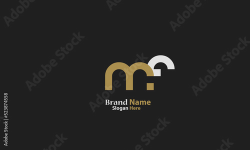 Alphabet letters Initials Monogram logo MF, FM, M and F
