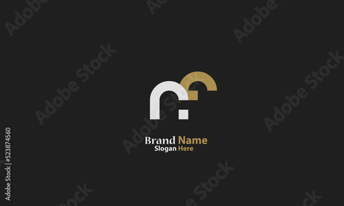 Alphabet letters Initials Monogram logo NF, FN, N and F