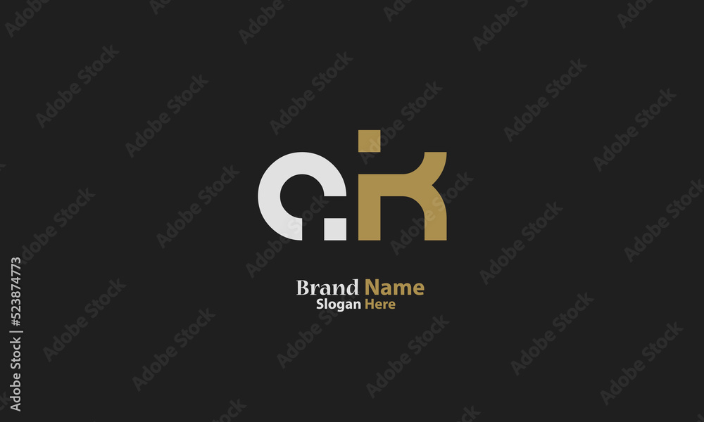 Alphabet letters Initials Monogram logo KA, AK, K and A Alphabet letters Initials Monogram logo KA, AK, K and A