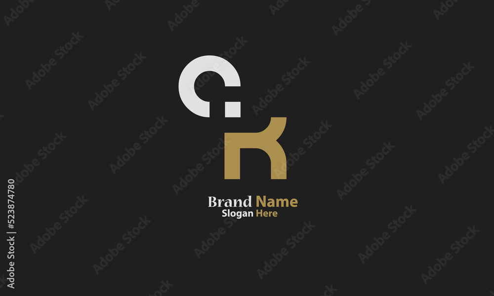 Alphabet letters Initials Monogram logo AK, KA, A and K