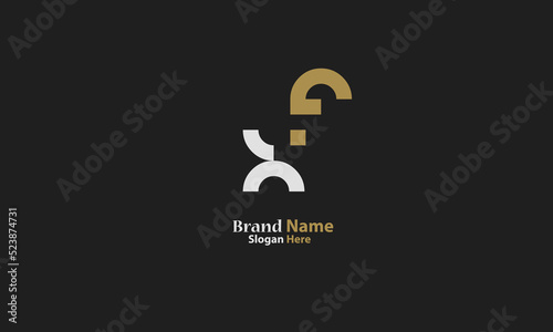 Alphabet letters Initials Monogram logo FX, XF, F and X